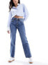 Фото #1 товара Mango straight leg jeans in dark blue