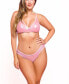 ფოტო #1 პროდუქტის Women's Unicorn Skin Plus Size Liquid Bra and Panty Sparkle Lingerie Set, 2 Piece