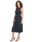 Women's Polka-Dot Fit & Flare Dress navywhite, 10 - фото #3