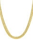 Gold Wheat Herringbone Chain Necklace