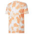 Puma Cloud Tie Dye Crew Neck Short Sleeve T-Shirt Mens Orange Casual Tops 678790