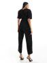 Фото #10 товара Y.A.S plisse wrap front jumpsuit in black