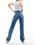 Фото #4 товара Calvin Klein Jeans high rise straight jeans in mid wash