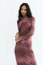 Фото #2 товара Платье из полупрозрачной ткани с драпировкой ZARA