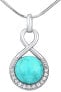 Фото #1 товара Silver pendant with natural Turquoise JST14709TU