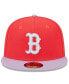 Фото #3 товара Men's Red and Lavender Boston Red Sox Spring Color Two-Tone 59FIFTY Fitted Hat