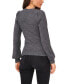 ფოტო #2 პროდუქტის Women's Balloon Sleeve Crew Neck Rib Sweater