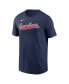 Фото #2 товара Men's Navy Cleveland Guardians Fuse Wordmark T-shirt
