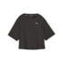 Фото #1 товара Puma Concept Crew Neck Short Sleeve Cropped Shirt Womens Black Casual Tops 52389