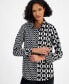 ფოტო #4 პროდუქტის Women's Printed Colorblocked Button-Up Shirt, Created for Macy's