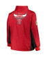 Men's Red Chicago Bulls Big and Tall Hardwood Classics Team OG 2.0 Anorak Hoodie Quarter-Zip Windbreaker Jacket