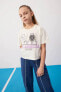 Kız Çocuk T-shirt Ekru C0803a8/er100