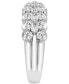 ფოტო #3 პროდუქტის Diamond Three Row Scallop Band (1 ct. t.w.) in 14k White Gold