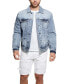 Фото #1 товара Men's Dean Textured Yoke Denim Jacket