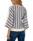 ფოტო #2 პროდუქტის Women's Striped Boatneck Sweater