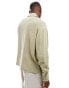 Фото #2 товара ASOS DESIGN oversized raglan sleeve texture shirt in khaki