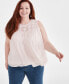 Фото #3 товара Women's Sleeveless Embroidered Lace Top, Created for Macy's