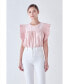 ფოტო #3 პროდუქტის Women's Ruffle Detail Top