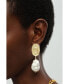 ფოტო #2 პროდუქტის Matted Gold Sculpted Oversized Baroque Pearl Drop Earrings