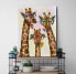 Фото #2 товара Giraffe and Flower Glasses Trio Gallery-Wrapped Canvas Wall Art - 18" x 24"