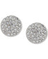 ფოტო #1 პროდუქტის Pavé Disc Stud Earrings