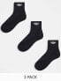 Фото #1 товара adidas Originals 3 pack trefoil ankle socks in black