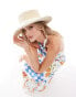 Фото #1 товара ASOS DESIGN straw boater hat with white band