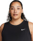 ფოტო #3 პროდუქტის Dri-FIT Plus Size Racerback Curved-Hem Tank Top