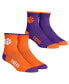 Men's Socks Clemson Tigers Core Team 2-Pack Quarter Length Sock Set
