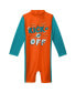 ფოტო #1 პროდუქტის Toddler Boys and Girls Orange Miami Dolphins Wave Runner Long Sleeve Wetsuit