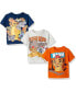 Toddler Boys and Girls Orange, Navy, Gray The Lion King Kion 3-Pack T-shirt Set
