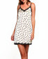 Фото #1 товара Women's Nadia Polka Dot Printed Chemise Trimmed in Lace Lingerie