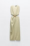 Фото #7 товара Платье миди с пряжкой и вырезами ZARA