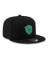 Фото #1 товара Men's Black Seattle Sounders FC Primary Logo 9FIFTY Snapback Hat