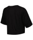 Фото #2 товара Women's Threads Black New York Mets Leopard Cropped T-shirt