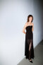 Фото #2 товара Платье из полупрозрачной ткани без бретелей ZARA