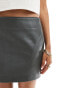 Фото #5 товара ASOS DESIGN leather look mini skirt in khaki