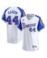 ფოტო #1 პროდუქტის Men's Hank Aaron White Atlanta Braves Throwback Cooperstown Limited Jersey