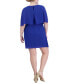 ფოტო #2 პროდუქტის Plus Size Layered Capelet Dress