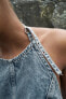 Trf denim halter top