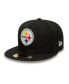 Фото #2 товара Men's Black Pittsburgh Steelers Super Bowl XL Citrus Pop 59FIFTY Fitted Hat