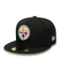 Men's Black Pittsburgh Steelers Super Bowl XL Citrus Pop 59FIFTY Fitted Hat