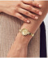 ფოტო #5 პროდუქტის Women's Bold Bangles Swiss Quartz Ionic Light Gold-Tone 2 Plated Steel Crystal Bangle Watch 28mm