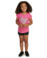 ფოტო #1 პროდუქტის Toddler & Little Girls Heart T-Shirt & Printed Shorts, 2 Piece Set