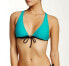 BIKINI LAB Womens Swimwear Turquoise Sporty Tall Triangle Bikini Top Size S