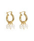 ფოტო #1 პროდუქტის MINI HOOPS WITH DETACHABLE PEARLS EARRINGS