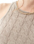 Фото #3 товара Vero Moda Aware cable knit tank top co-ord in beige melange