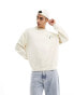 Фото #2 товара ASOS DESIGN oversized sweatshirt in off white with ski chest print