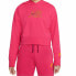 Фото #4 товара Толстовка с капюшоном для девочек CROP HOODIE Nike DM8372 666 Розовый