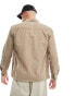 Фото #6 товара River Island long sleeve corduroy pocket shirt in medium stone